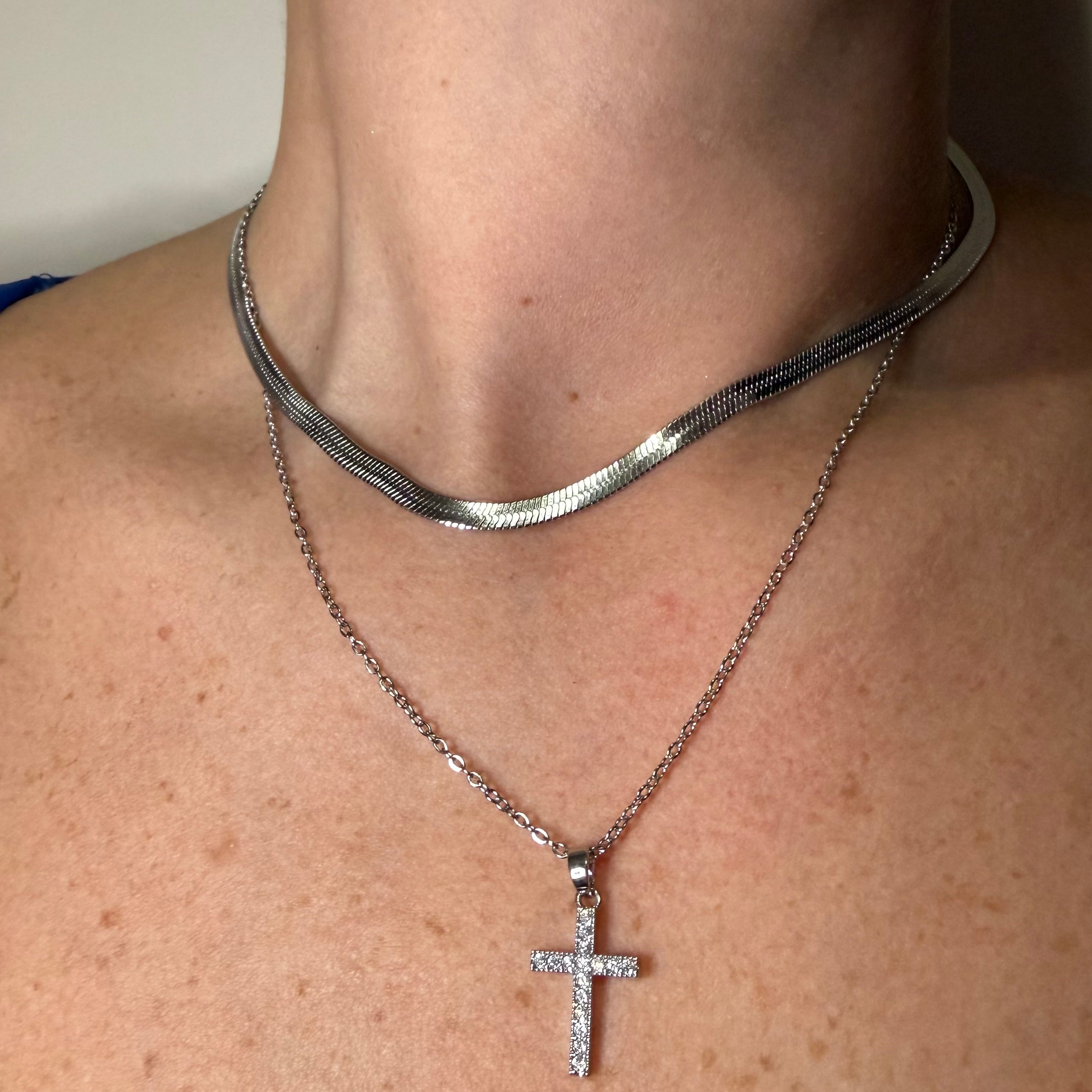 COLLANA CROCE GLITTER