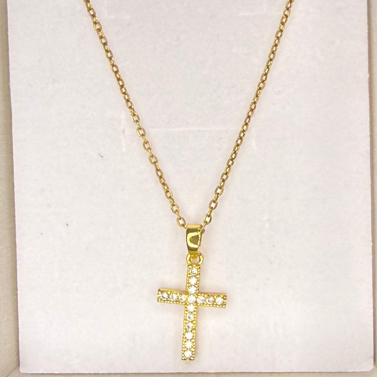 COLLANA CROCE GLITTER